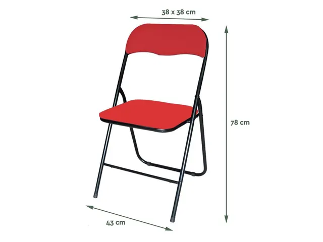 Klapstoel Rood Zwart FC100                    
