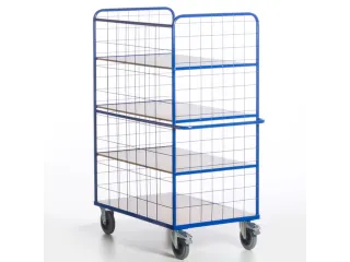 etagewagen,draagverm. 600kg,4etage(s),laadvl. LxB 1200x740mm,houtetage - 9