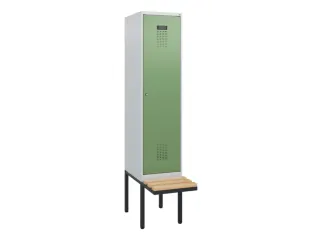 locker met bank,HxBxD 1950x400x815mm,1vak,vak B 400mm,cilinderslot - 2
