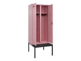 locker met bank,voor scheiding van kleding,HxBxD 2120x800x815mm,2vak - 1