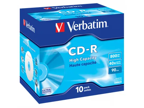 Verbatim Cdr90 800Mb Jc 43428 Jewel Case 10 Stuks