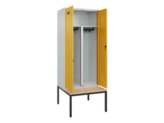 PBM-locker met bank,HxBxD 2120x800x815mm,2vak,vak B 400mm - 1