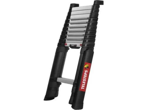 telescopische aanlegladder,11trede(n),balk L 0,87-3,5m,geëloxeerd