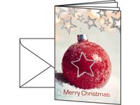 Kerstkaarten Sigel incl. envelop Kerst Bauble, lak-/blinddruk-/foliest