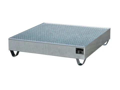 Systeem-Opvangbak Verzinkt 4x 200l 216l 285x1200x1200mm Rooster