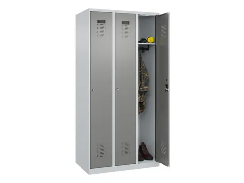 locker,HxBxD 1850x900x500mm,3vak,vak B 300mm,cil.-slot,staand op vloer