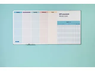 Whiteboard bedrukt eigen ontwerp 45x60cm Softline 8mm alu-profiel - 10