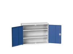 wandkast 800x1050x350mm 2xStalen bodem sokkel Ral 7035 front Ral 5010