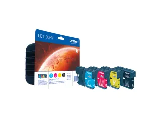 Brother LC-1100 Valuepack 4 Kleuren Inktcartridges HC - 1