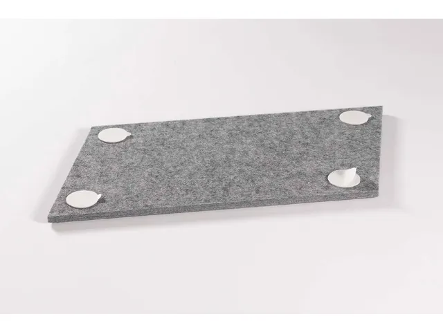 Akoestische PET-vilt Parallellogram tegels donkergrijs 30x25cm 22 stuk