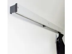 wandkapstok,HxL 100x2000mm,6jashaken,aluminium/staal,RAL 9006/RAL 7016