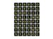 Etiket Herma 4130 13x13mm Letters A-Z Goud op Zwart - 1