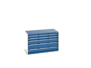 ladekast 800x1300x750mm 5laden zware lasten RAL7035 front RAL5010 - 7