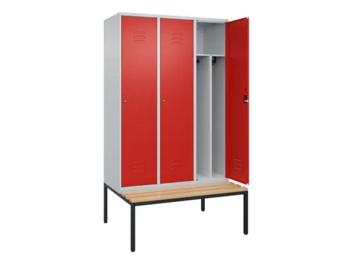 locker voor scheiding van kleding,HxBxD 2120x1200x815mm,3vak