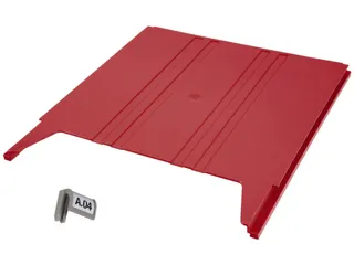 wandsorteerder,opbergvak,v. 9,HxBxD 15x240x302mm,plank(en) ABS,rood - 1