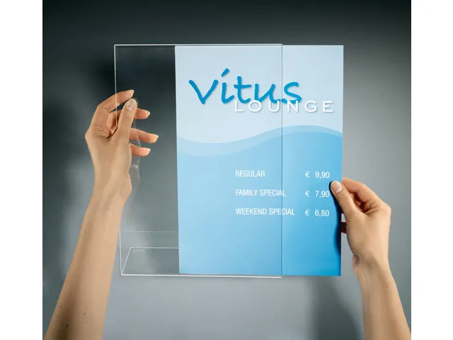 Tafelstandaard Sigel glashelder A6 schuin