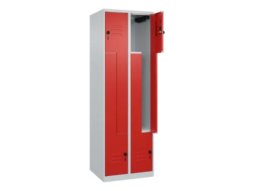 Z-garderobekast,HxBxD 1850x600x500mm,vak B 150/300mm,draaigrendel