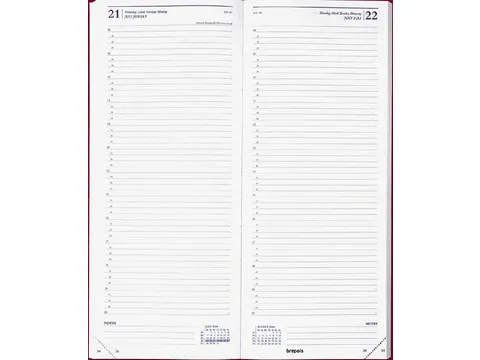 Agenda 2027 Brepols Saturnus Lima 1dag/1pagina bordeaux