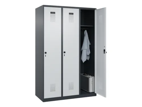 locker,HxBxD 1850x1200x500mm,3vak,vak B 400mm,draaigrendel