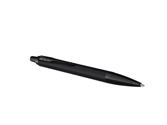 Stylo bille Parker IM Monochrome noir mat PVD point moyenne encre bleu