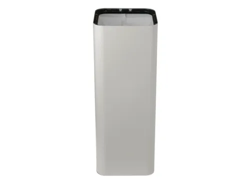 afvalbak,100l,HxBxD 800x385x385mm,romp staal wit