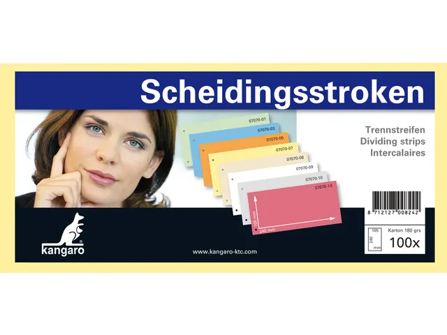 Scheidingsstrook Kangaro 2-gaats 240x105mm 180 grams RC geel