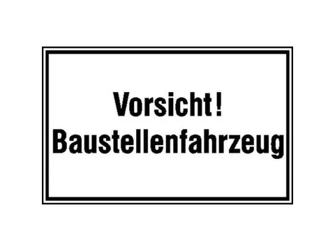 panneau indicateur Attention ! Passage d'engins alu gaufré laqué bl