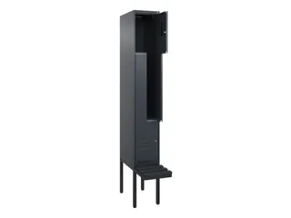 Z-garderobekast,HxBxD 2120x300x815mm,2vak,vak B 300mm,cil.-slot - 2