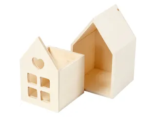 Huis met lade Creativ Company 10.8x6.8 cm hout - 6
