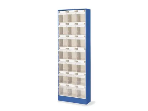 Transparante Magazijnbakken 21Bakken Abs-Kunststof Corpus Ral7035