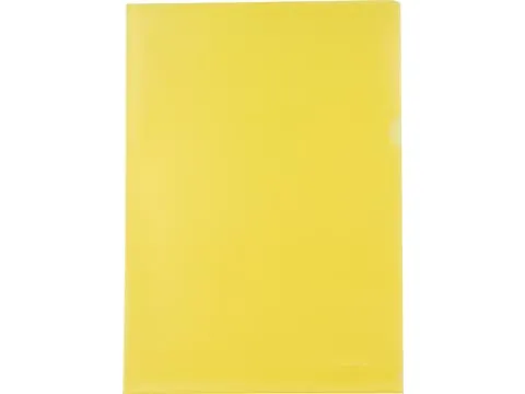 L-map, ft A4, PP 0.12mm, pak van 25 stuks, geel gekorreld