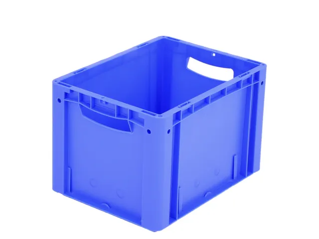 Euronorm Stapelkrat Pp 270x400x300mm Wand/bodem Gesloten Blauw 26l