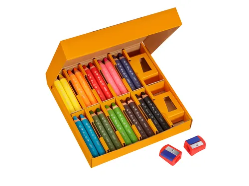 Kleurpotloden Bickids Multi Surface + 2 puntenslijpers ass 10kl 40st