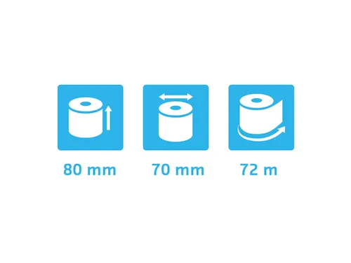 Exacompta Kassarol 80mmx70mmx12 mm 72 Meter 48 Gram
