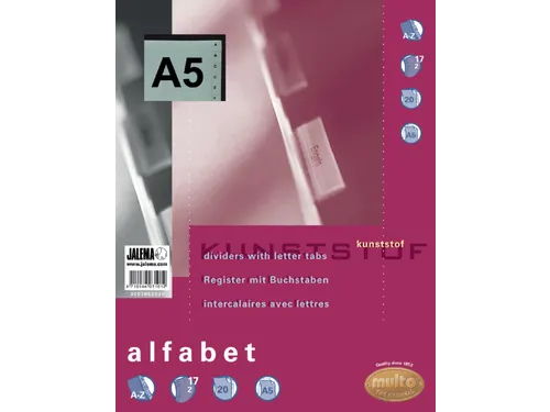 Tabbladen Multo 7052020 A5 17-Gaats Pp A-z Grijs