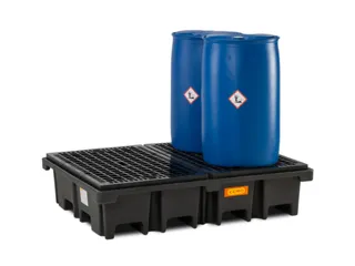 PE-opvangbak,v. 4x200l vat,opvangvol. 425l,HxBxD 390x1670x1270mm - 3