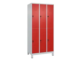 dubbeldekse locker,HxBxD 1950x900x500mm,3x2vak.,vak B 300mm - 1