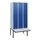 locker met bank,HxBxD 1950x900x815mm,3vak,vak B 300mm,draaigrendel