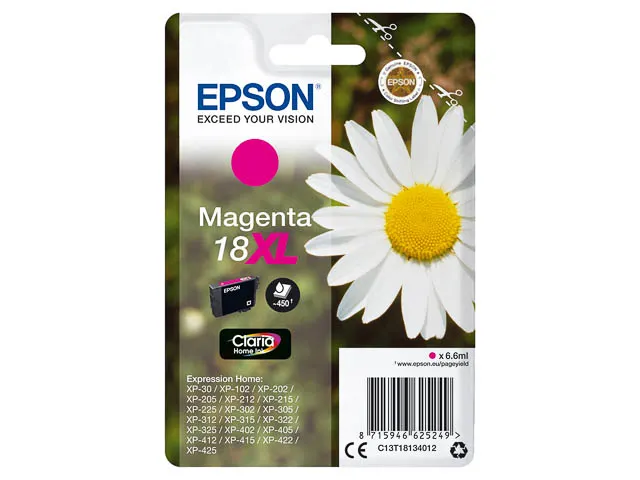 Inktcartridge Epson 18XL T1813 rood HC C13T18134012