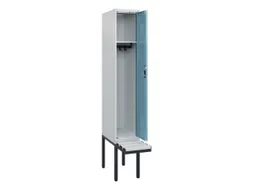 locker met bank,HxBxD 1950x300x815mm,1vak,vak B 300mm,cilinderslot