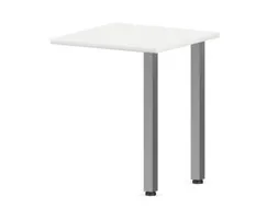 aanbouwtafel,i.h.v.,HxBxD 720-840x600x600mm,2voeten verchroomd,Bl-wit
