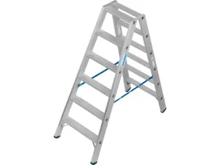 dubbele ladder,beide zijden,2x6treden m. R13-laag,treden met profiel - 1