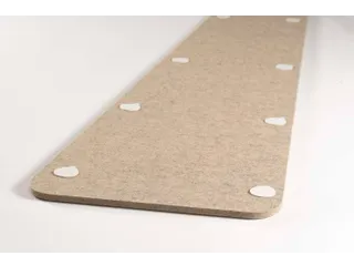 Akoestische PET-vilt trapezium stroken beige 30x120cm 6 stuks - 3