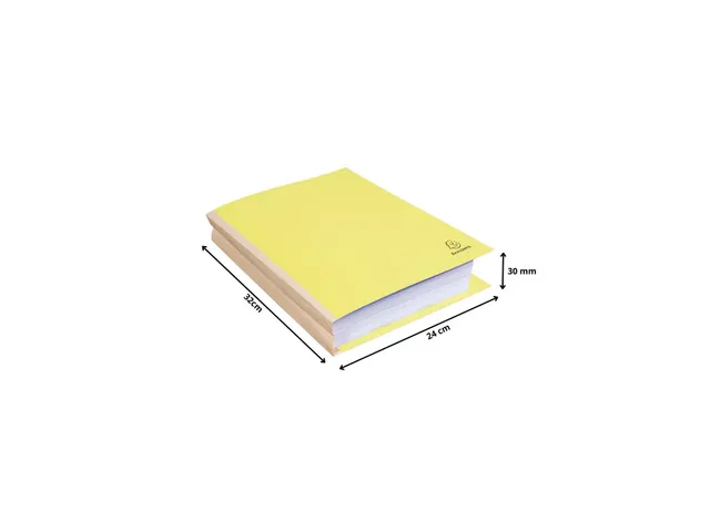 25 mappen met linnen rug FOREVER 320g/m2 24x32cm Geel