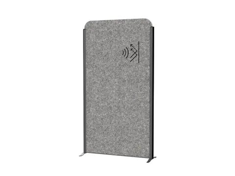 MAULcocoon Scheidingswand Akoestisch 100x180cm Grijs voet Antraciet