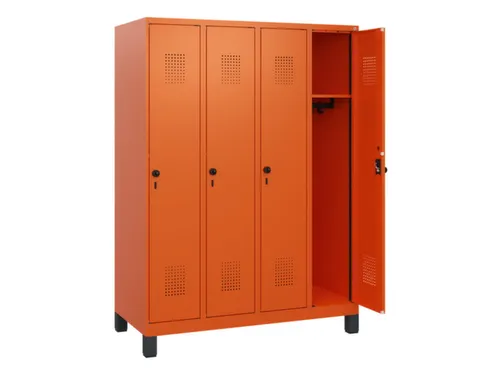 schoollocker,HxBxD 1630x1200x500mm,4vak,vak B 300mm,draaigrendel