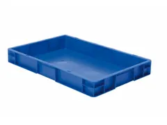 Euronorm-stapelbak 14.5l 75x600x400mm Wanden/bodem Gesloten Blauw