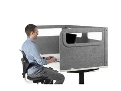 Akoestische Scheidingswand Bureau 160x80x60cm Grijs