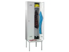 locker met bank,RAL 7035,HxBxD 2150x800x500mm,2vak,vak B 400mm