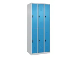 dubbeldekse locker,HxBxD 1850x750x500mm,3x2vak.,vak B 250mm